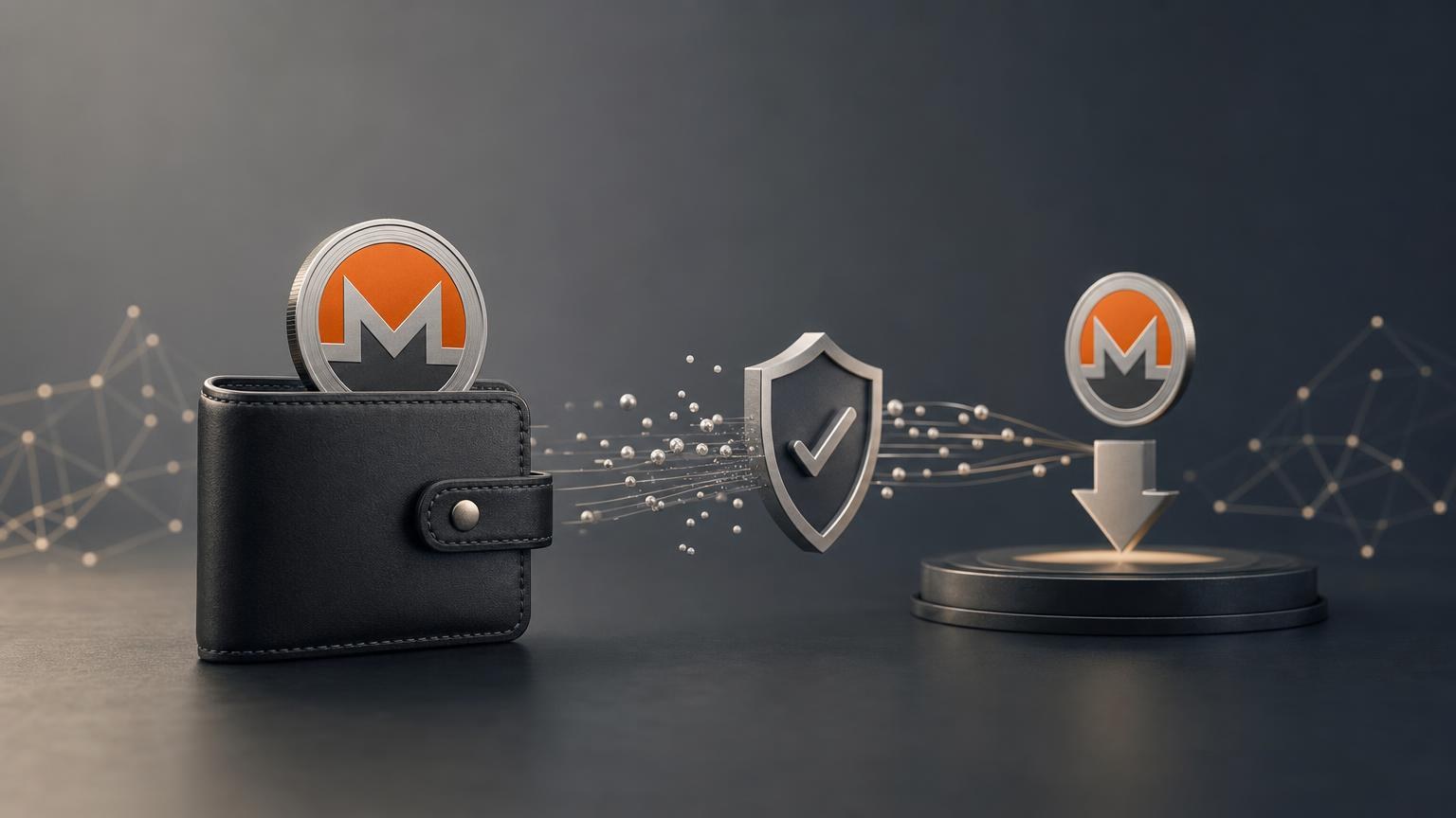 Schermata di un wallet Monero durante la verifica dell’indirizzo XMR e dell’importo prima dell’invio a un servizio di scambio